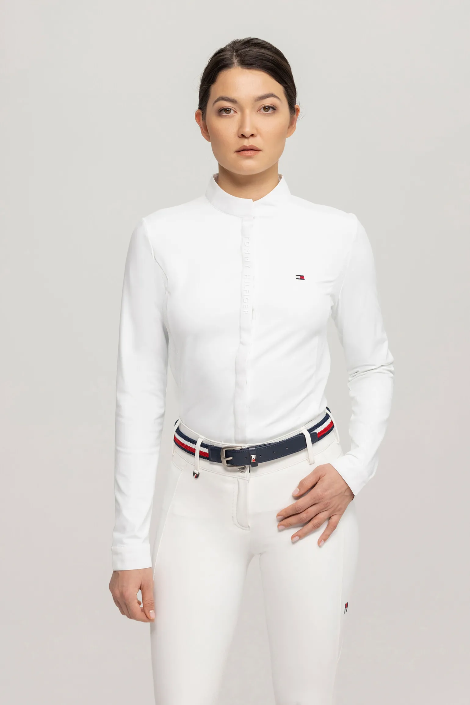 Tommy Hilfiger Equestrian Charlotte dames stevneskjorte med knapper