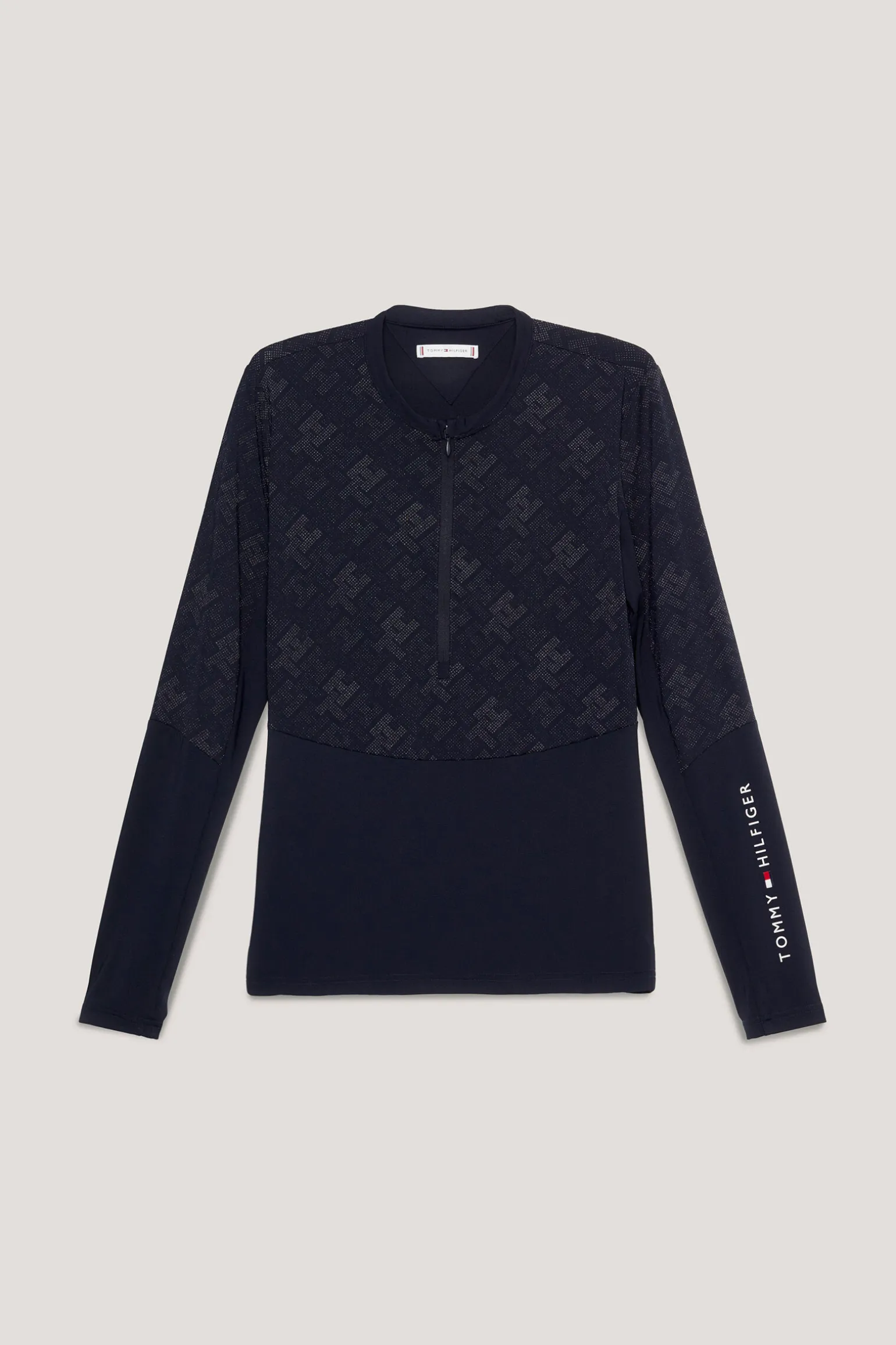 Tommy Hilfiger Equestrian Cologne Reflekterende langarmet 1/4 glidelås treningsgenser