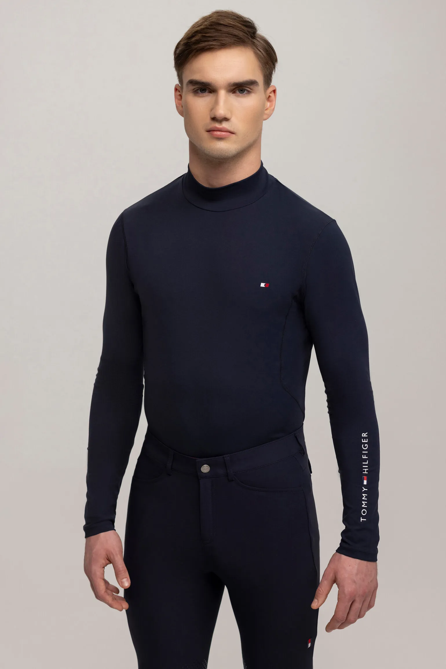 Tommy Hilfiger Equestrian Phoenix herre langermet skjorte med høy hals