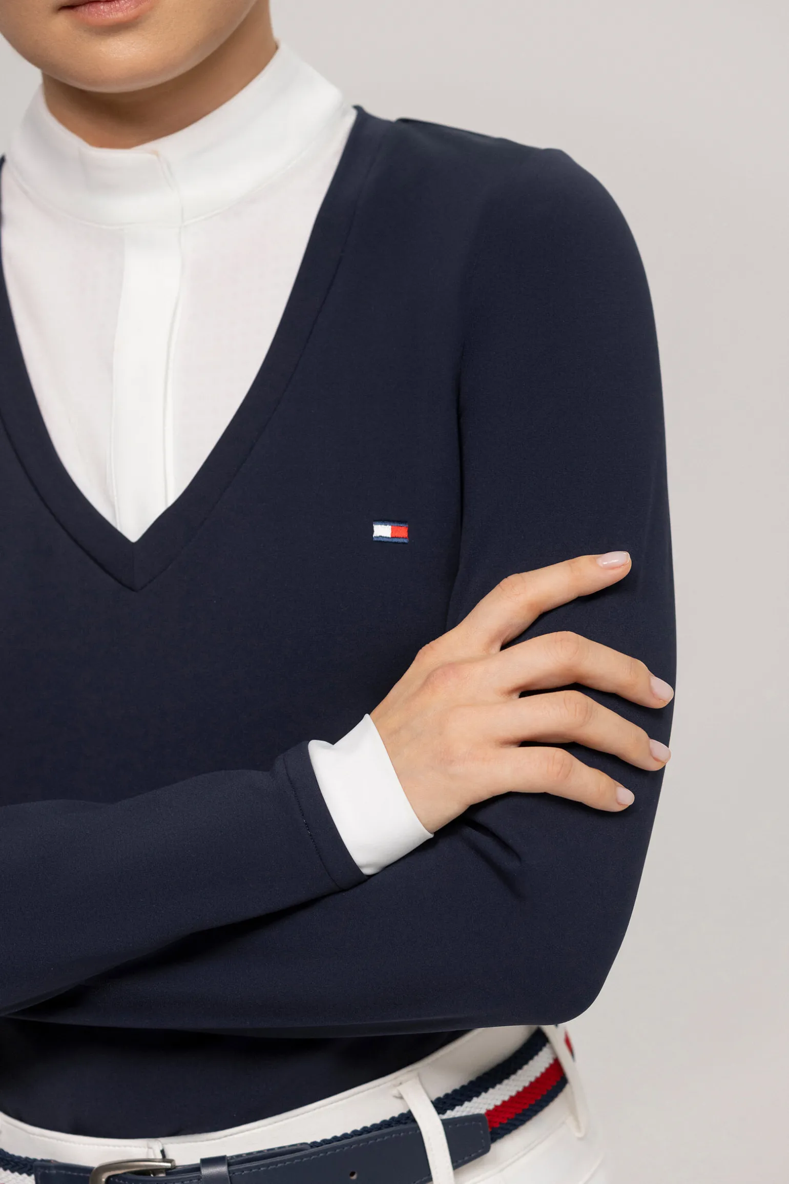 Tommy Hilfiger Equestrian Montana dames 2-i-1 stevneskjorte